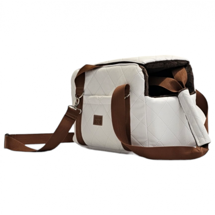 Prenosná taška pre psa Golden dog Lux - biela